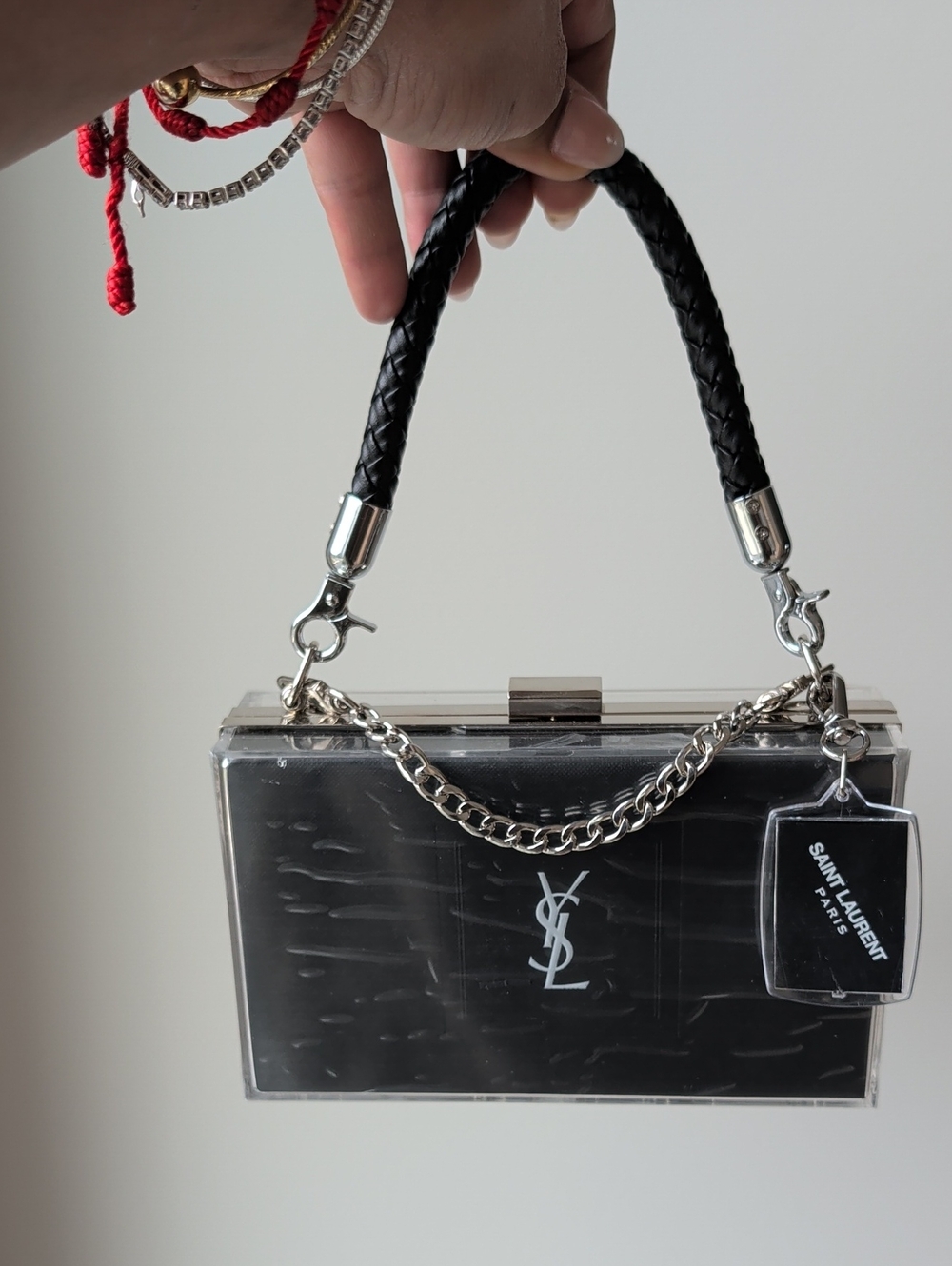 Upcycled YSL Black Box Luxury Clutch